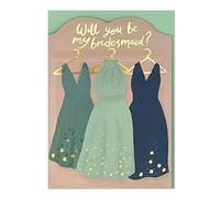 Will You Be My Bridesmaid Greetings Card with Mint Envelope