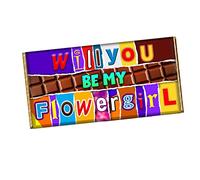 Will You Be My Flower Girl Chocolate Bar Wrapper Label Novelty Gift for Wedding CH-623 (with chocolate bar)