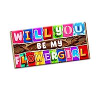 Will you be my Flower girl Chocolate Bar Wrapper Novelty Gift present for Marriage wedding Engagement (#1363) (without chocolate bar)