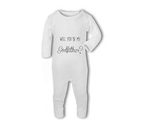 Will You be My Godfather - Baby Romper Suit - 6-12 Months