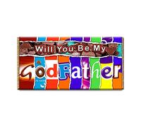 Will you Be My Godfather Novelty Chocolate Bar Wrapper Gift For Christmas Xmas #237 (with chocolate)