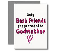 Will You Be My Godparent Card Godmother Godfather Proposal Cute Funny Baby Pregnancy Announcement Card (Best Friends)