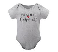 Will You Be My Godparents Proposal Baby Clothes Godparent Godchild Girl Boy Bodysuits White Gray-style-2 18months