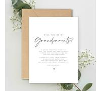Will you be my Grandparents Poem Pregnancy Announcement A5 Card wìth envelope, Pregnancy Reveal, Grandparents to be Reveal Card Announcement