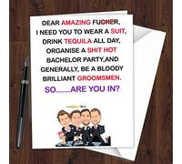 Will You Be My Groomsman Best Man Funny Card Selection Men Wedding Cards L300
