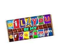 Will You Be My Groomsman Chocolate Bar Wrapper Novelty Gift Present For Wedding CH-9626 (without chocolate bar (wrapper only))