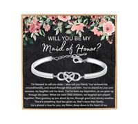 Will You Be My Maid of Honor Bracelet for Sister | Wedding Proposal Card for Maid of Honour Jewelry with Message Card, Wedding Party Gift, Bridesmaid Proposal, Sister Keepsake