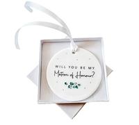 Will You Be My Matron Of Honour? Wedding Proposal Ornament Sage Green