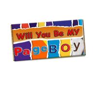Will You Be My Pageboy Chocolate Bar Gift Wrapper Gift Present For Wedding Marriage (With Chocolate Bar)