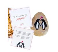 Will You Be My Penguin Pebble - Cute Penguin Stone Keepsake for Couples