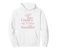 Will You Come to My Cottage This Summer? Rose Pink Valentine Pullover Hoodie