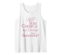 Will You Come to My Cottage This Summer? Rose Pink Valentine Tank Top