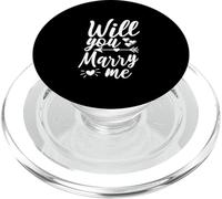 Will You Marry Me Arrow Heart Engagement Newlyweds Matching PopSockets PopGrip for MagSafe