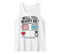 Will You Marry Me Funny Engagement Marriage Proposal Tank Top