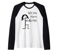 Will You Marry Me? Marriage Proposal Wedding, Engagement Raglan Baseball Tee