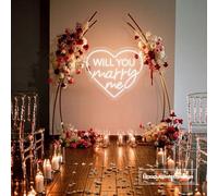 Will you marry me Wedding Love Marry Cheer LED Neon Sign for Wall Decor USB Adjustable Brightness Living Room Bars Pub Club Gatherings Art Wall Decor