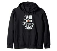 Will You Marry Me? Wedding Proposal Sayings Zip Hoodie