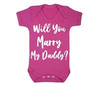 Will You Marry My Daddy? Baby Vest Romper Marriage Novelty Baby Proposal annoucement Gift Pink