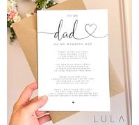 Will you walk me down the Aisle, Wedding Day Cards for Mother of the Bride Father of the Bride, On my wedding day cards A5 with C5 Kraft Envelope (To my Dad on my Wedding Day)
