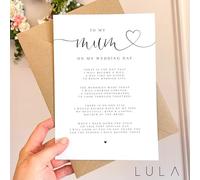 Will you walk me down the Aisle, Wedding Day Cards for Mother of the Bride Father of the Bride, On my wedding day cards A5 with C5 Kraft Envelope (To my Mum on my Wedding Day)