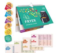 Willa Flare Air Fryer Cheat Sheet Magnetic Recipe Cook Book | Large Magnet Stays On Fridge | Over 80 Foods and 6 Bonus Stickers Making Weekday Meals A Breeze | Must Have Air Fryer Accessories