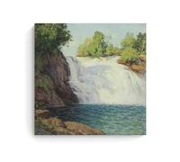 Willard Leroy Metcalf Painter's《The Waterfall》Art Poster Print Photo Art Canvas Home Decorative Bedroom Modern Decors 24x24inch(60x60cm)