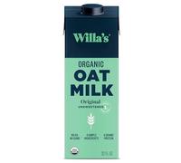 Willa's Unsweetened Organic Oat Milk, 32 oz, 1 pack - Vegan, Plant Based, Low Sugar (1g), Non-GMO, Shelf-Stable, & Made from Whole Grain Oats