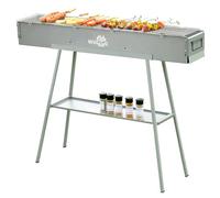 WILLBBQ Charcoal Grills Commercial Quality Portable Multiple Size Hibachi BBQ Lamb Skewer Folded Camping Barbecue Grill for Garden Backyard Party Picnic Travel Outdoor Cooking Use(39.4x7.1x5.1 inch)