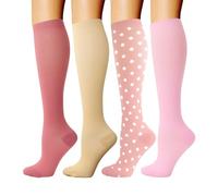 WILLBEST 4 Pairs Compression Socks for Women&Men Circulation Best Support for Athletic Running Cycling Travel