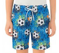 WILLBEST Boys Shorts Ice Cream Drop Athletic Gym Trousers Toddler Kids Boys' Elastic Waist & Drawstring Cotton Breathable Sports Football Summer Shorts for 2-14 Years,Blue,2-3 Years