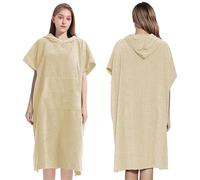 WILLBEST Changing Robe 100% Terry Towelling Cotton with Pocket & Hood Poncho Towel for Beach, Swimming, Surfing - Terry Cloth Bath Poncho for Men and Women