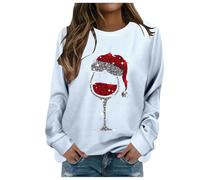 WILLBEST christmas outfits for women christmas cotton pajama pants women merry sweatshirt for printing slash neck jumper 3d printed matching hoodies couples round neck funny