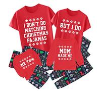 WILLBEST Christmas Pyjamas for The Family, Family Holiday Pjs Matching Sets Short Sleeve Top & Lounge Pants Loungewear Sets, Xmas Jammies for Couples Womens Mens Boys Girls