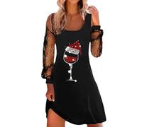 WILLBEST Christmas Sparkly Work Dresses for Women 2024 - Cap Short Sleeve Long Wrap Sun Dress V Neck Boho Clothes Empire Waist Fitted Ruched Blue Floral