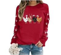 WILLBEST christmas sweaters plaid tree embroidered black denim jacket womens christmas shirts for women tunic tops cotton dress novelty funny brushed cotton pyjamas womens ugly jumper sweatshirts