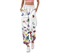 WILLBEST Cuffed Pyjama Bottoms Womens Womens Pull on Trousers Yoga Leggings Shorts Jumpsuit Wide Leg Trousers Plus Size Cord for Women UK Sports Shorts Bootcut Dress Pants Washed Warm