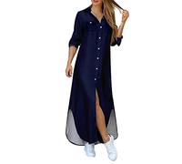 WILLBEST Fall Dresses for Women 2024 Trendy midi Sun Dress Button up Black wrap Dress Silk Sun Dresses for Women 2024 Vacation Petite Black Funeral Vacation