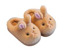 WILLBEST Fluffy Slippers for Kids Boys & Girls Soft Warm Cozy Plush Fuzzy Cushion Christmas Slippers Toddler Slip-on Bedroom House Shoes for Indoor and Outdoor - Fun Festive Costume Gifts for Xmas