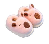 WILLBEST Fluffy Slippers for Kids Boys & Girls Soft Warm Cozy Plush Fuzzy Cushion Christmas Slippers Toddler Slip-on Bedroom House Shoes for Indoor and Outdoor - Fun Festive Costume Gifts for Xmas