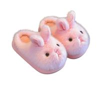 WILLBEST Fluffy Slippers for Kids Boys & Girls Soft Warm Cozy Plush Fuzzy Cushion Christmas Slippers Toddler Slip-on Bedroom House Shoes for Indoor and Outdoor - Fun Festive Costume Gifts for Xmas