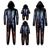 WILLBEST Halloween Skeleton Costumes Matching Family One Piece Hooded Jumpsuit Bodysuit for Men Women Kids Couples Adult