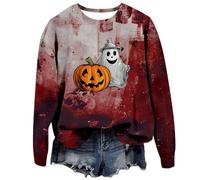 WILLBEST halloween t shirts for women tunics tunics cute pullovers shirts plaid pumpkins pumpkins skeletons black funny women halloween costumes
