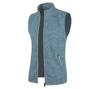 WILLBEST Mens Knitted Cardigan Thick Sweater Vest Sleeveless Gentleman Gilet Full Zip Knitwear Fleece Lined Autumn Winter Jumper Casual Knit Waistcoat