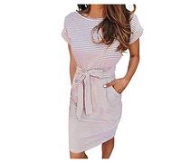 WILLBEST Ruched Bodycon Dress for Women Easter Dress Sequin Sparkle Shimmer Swimsuit Coverups for Women 2025 Casual Summer Cotton Linen Mock Neck tie Side Metallic tie dye Womens Sun Dresses Short