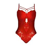 WILLBEST Santa Claus Costume Nightshirt Mermaid Plus Size Red/Pink Dresses Women's Sexy Bedroom Outfit With Adjustable Straps