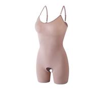 WILLBEST Shapewear Bodysuit Body Shaper for Women Backless Shapewear Butt Lifter Bodysuit for Women Wet Look Leggings Black Bralette Crop top Strapless Underwear Shorts