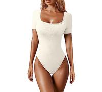 WILLBEST Shapewear for Women Tummy Control Lingerie Bodysuit Corset Cotton Thong Control Underwear High-Waisted Built-in Bra Male G-String