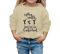 WILLBEST Why Walk When You Can Cartwheel Gymnastics Sports Girls Sweatshirt Jumpers Crewneck Long Sleeve Shirts Pullover Kids Graphic Tee Activewear Top