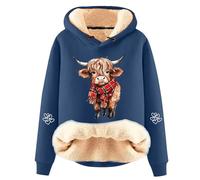 WILLBEST Women Winter Warm Sweatshirt Thick Teddy Fleece Sherpa Loungewear Pullovers Tops Crew Neck Teddy Fleece Lined Long Sleeve Jumpers Fluffy Plain Jumpers