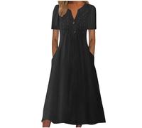 WILLBEST Womens Dresses for Wedding Guest Loose Fitting Double Layer Green mini Dress Skater Dress Sundresses for Women Casual Beach Beach Holiday Knit Plus Size Linen Dresses Maroon Women Off